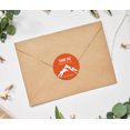thumbnail image 2 of Darling Souvenir Round 45 Pcs Snowy Mountain Thank You Stickers Personalized Bride Groom Names And Date Envelope Seals-Orange, 2 of 4