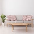 thumbnail image 4 of Ambesonne Chocolate Throw Pillow Cover 4 Pack, Strawberry Popsicles Art, 18", White Pink Ruby, 4 of 7