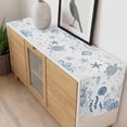 thumbnail image 4 of Blue Coastal Table Runner - 90 Inch Long, Kitchen Dining Table Runner Dresser Scarves, Summer Beach Turtle Coral Starfish Jellyfish Farmhouse Decor for Coffee Tables Wedding Party Banquet, 4 of 8