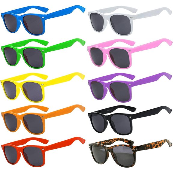 OWL Square Sunglasses Mens Womens UV400 Protection Retro Sunglasses Bulk (10 Pack)