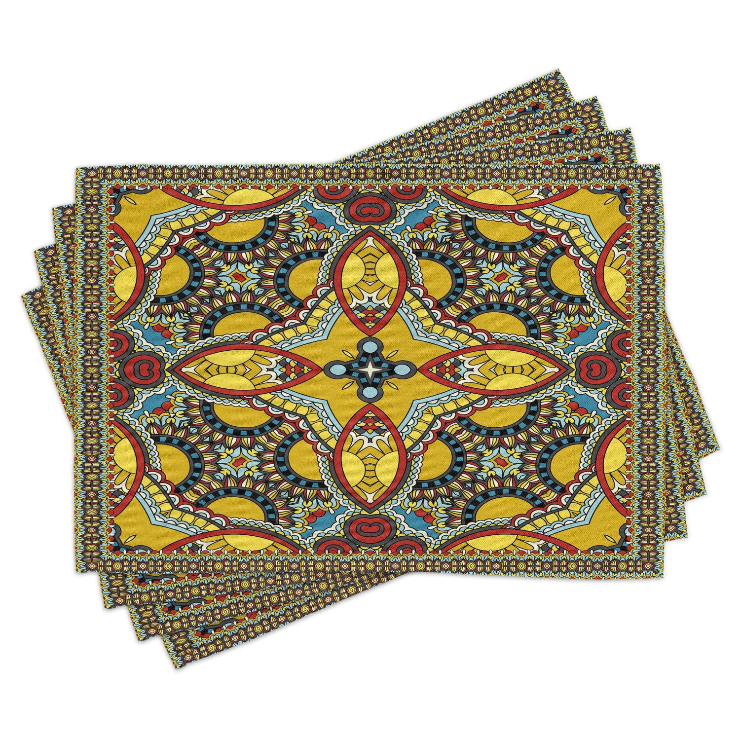 Oriental Placemats Set of 4 Middle Orient Eastern Ethnic Design