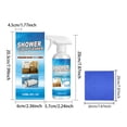 thumbnail image 3 of Shower Glass Cleaner Kit 120ml – Hard Water Stain and Limescale Remover for Bathroom Doors and Soap Scum, Restores Clear Shine, 3 of 9