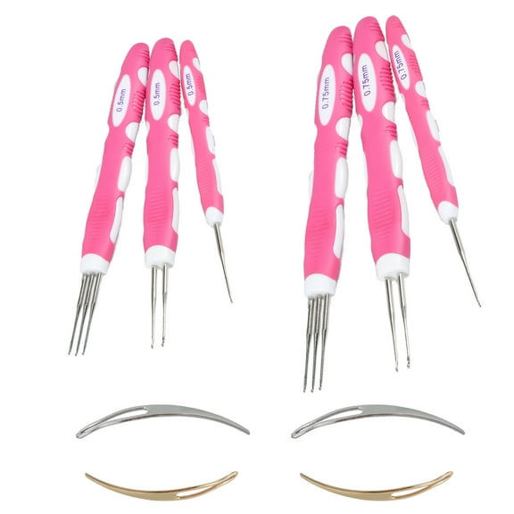 Portable Dreadlocks Crochet Hooks Light-Weight Dreadlock Crochet Needle Braid Hair Locking Tool with Handle Crochet Hair Weaving Needle for Haircut