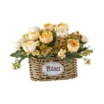 thumbnail image 4 of Flores artificiales con cubierta central decoración del hogar suministros de fiesta de regalo decoración de escritorio para la oficina de bodas Amarillo, 4 of 8