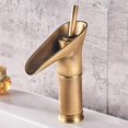 thumbnail image 5 of Estilo de copa de vino, grifo de lavabo, grifo de bronce antiguo, montura de una sola manija Feliz Sencillez, 5 of 5