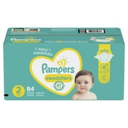 Pampers Swaddlers Diapers, Soft and Absorbent, Size 2, 84 Ct