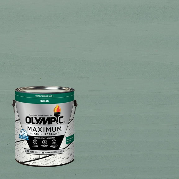 Olympic Maximum 1 GallonSC-1054 Ocean Mist Solid Color Exterior Stain and Sealer in One