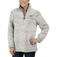 thumbnail image 4 of Women's Gray Kansas City Chiefs Sherpa Quarter-Zip Pullover Jacket, 4 of 5