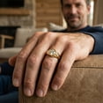 thumbnail image 4 of Pompeii 1.50CT Men's Bezel Diamond Solitaire Ring 14K Yellow Gold (G/H,I1), 4 of 5