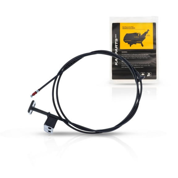 KarParts360 For Honda CR-V 2002 03 04 05 2006 Hood Release Cable | Black | Plastic/Metal | 77.9 Inches | With Handle | Replacement For 74130S9AA01ZA