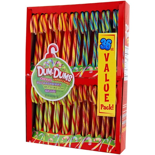 Dum Dums Candy Canes Variety Pack, 0.5 Oz., 36 Count