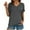 507_Dark Gray, variant on T Shirts for Women,V Neck Short Sleeve Casual Stylish Top Solid Blouson Sleeve Loose Fit Shirts,Black Women Blouses