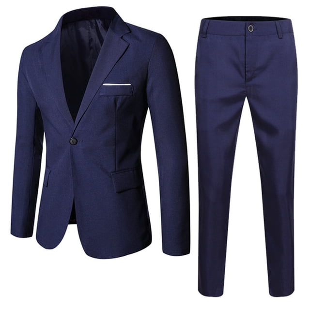 TIEVOSA Kids Boys Spring Autumn Solid Long Sleeve Pants Coat Outfits 2PC Suit Clothes(Navy)
