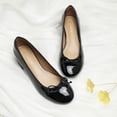 thumbnail image 5 of JENN ARDOR Chunky Block Low Heels Bow Round Closed Toe Comfort Work Casual Slip-On Bridal Wedding Guest Dress Cute Ballet Pumps Shoes for Women, 5 of 5