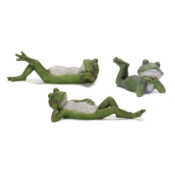 Home Decorative Frog (Set of 3) 14.75"W x 4.25"H Resin