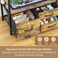 thumbnail image 6 of Fish Tank Stand, Aquarium Stand with Drawer, Power Outlet, Heavy Duty Metal Frame, for Fish Tank, Turtle & Reptile Terrarium, 6 of 18