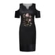 thumbnail image 5 of Moda mujer verano casual manga corta hombro frío hueco v-cuello impreso hueco vestido Fridja qw6144, 5 of 5