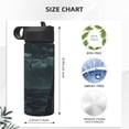 thumbnail image 4 of Yiaed Moonlit Night Sky Shark Print Water Bottle with Straw Lid, Stainless Steel Double Wall Insulated Water Bottle | Leak-Proof and Spill-Proof Water Bottle, 4 of 8