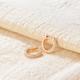 thumbnail image 3 of Aretes Elegantes Con Tres Filas De Zirconias Regalo Xtellar Dorado, 3 of 3