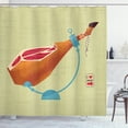 thumbnail image 1 of Ambesonne Spanish Shower Curtain, Dry-Cured Spanish Ham, 69"Wx70"L, Multicolor, 1 of 3