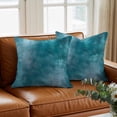 thumbnail image 3 of Graffiti Effects Modern Art Throw Pillow Cover Retro Turquoise Watercolor Cotton Linen Cushion Cover Throw Pillow Case with Invisible Zipper for Couch Sofa Bed Chair Car 20x20 Inch, 3 of 11