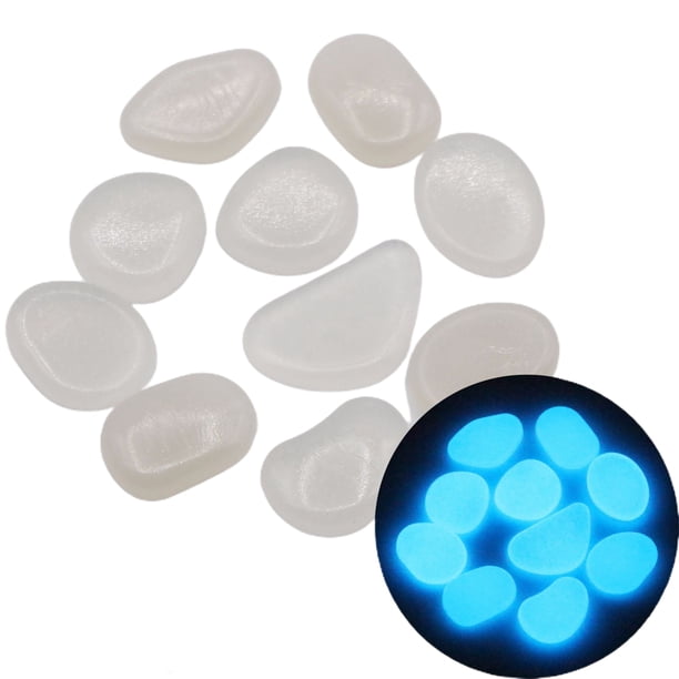 SAYOO 80 piezas de guijarros de jardín, piedras que brillan en la oscuridad, piedras luminosas para decoración de pasarelas y patios SAYOO casual