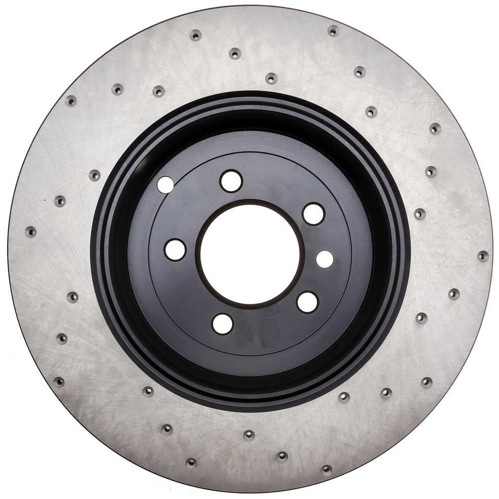StopTech Sport Cross Drilled Brake Rotor; Rear Right Fits select: 2016-2017 LAND ROVER RANGE ROVER SPORT, 2020 LAND ROVER DEFENDER