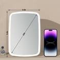 thumbnail image 4 of Miroir de Maquillage Écran Tactile Miroir de Meuble-Lavabo avec Lumières, Miroirs de Maquillage Portables Luminosité LED Miroir Réglable Rechargeable USB, 4 of 7