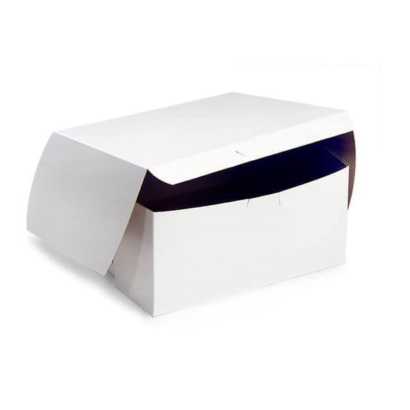 Pack Of 250, 6 X 6 X 3" Solid White Bakery Boxes 1-Piece Lock Corner Box For Cakes, Pies, Cupcakes Made In USA