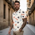 thumbnail image 3 of Binienty Cute Dog Paws His and Hers Matching Outfits Classic Fit Zip Up Collar Shirts Workout Tops for Women and Men Athletic Short Sleeve Athletic Tops for Workout Sports, 3 of 7