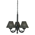 thumbnail image 2 of Patio Living Versailles Chandelier 19750 with Black Body and Stone Wicker Shades, 2 of 2
