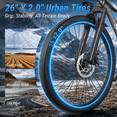 thumbnail image 6 of ASKGO Adult Electric Mountain Bike, 750W Peak Motor, 48V 10.4Ah Removable Battery, 26-Inch E-Bike, 20 MPH Max Speed, 45-Mile Range, Dual Disc Brakes & Full SuspensionTrail Riding, Gray, 6 of 6