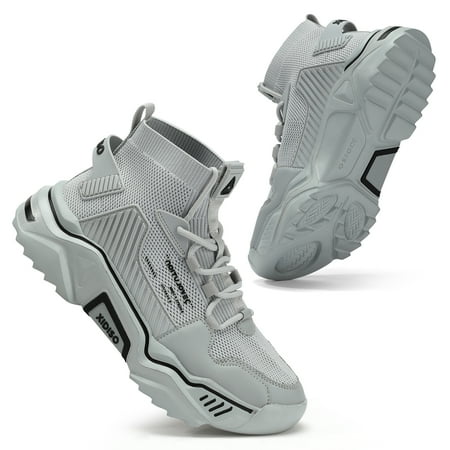

BOSTEXI Mens Fashion Sneakers Slip on Walking Shoes High Top Casual Shoes for Men