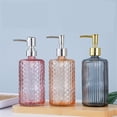 thumbnail image 4 of Inicio/Hotel/Botella de loción de vidrio for baño, 500 ml, soporte for jabón, transparente, cilíndrico, azul, transparente, gris, naranja y rosa, 4 of 4