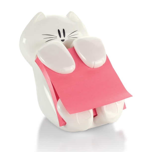 Dispensador de notas adhesivas 3M Post-it Cat, desplegable, azul, con 45 hojas