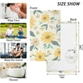 thumbnail image 3 of Dreamtimes Cute Sunflower Cotton Towels Set 2 Pcs Absorbent Hand Towel Face Towels Kitchen Towels Bath Towels for Bathroom Laundry Room Kitchen 16 x 28 Inches, 3 of 7