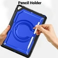 thumbnail image 6 of Dteck Case for iPad 9th 8th 7th Gen 10.2 inch, Heavy Duty Silicone Case Shockproof Hard PC 360°Rotating Hand Grip Stand Cover with Shoulder Strap for iPad Air 3rd Gen/Pro 10.5 inch 2017, Darkblue, 6 of 8