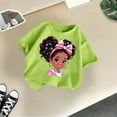 thumbnail image 5 of TOOYOU Girls Graphic T-Shirt Round Neck Short Sleeve Casual Tee Versatile Basic Top Green Size 13-14 Years, 5 of 5