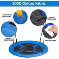 thumbnail image 4 of 40 Inch Blue Saucer Tree Swing Set for Kids Adults 800lb Weight Capacity Waterproof Flying Swing Seat Textilene Fabric with Adjustable Hanging Ropes for Outdoor Playground, Backyard, 4 of 7