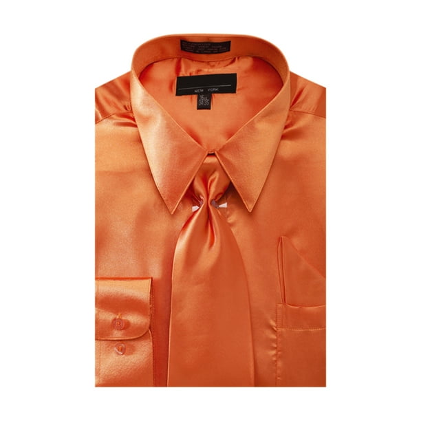 Fashion Cheap Priced Sale Satin Purple Dress Shirt Combinations Set Tie Hanky Men's Dress Shirt main image 0