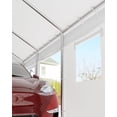thumbnail image 3 of KTENME 156" x 240" x 132" Car Canopy with Removable Sidewalls & Doors White Carports, 3 of 6