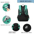 thumbnail image 4 of FORMRS Unisex School Backpack 17" Student Travel Bag with Laptop Compartment, Green Cat, 4 of 7