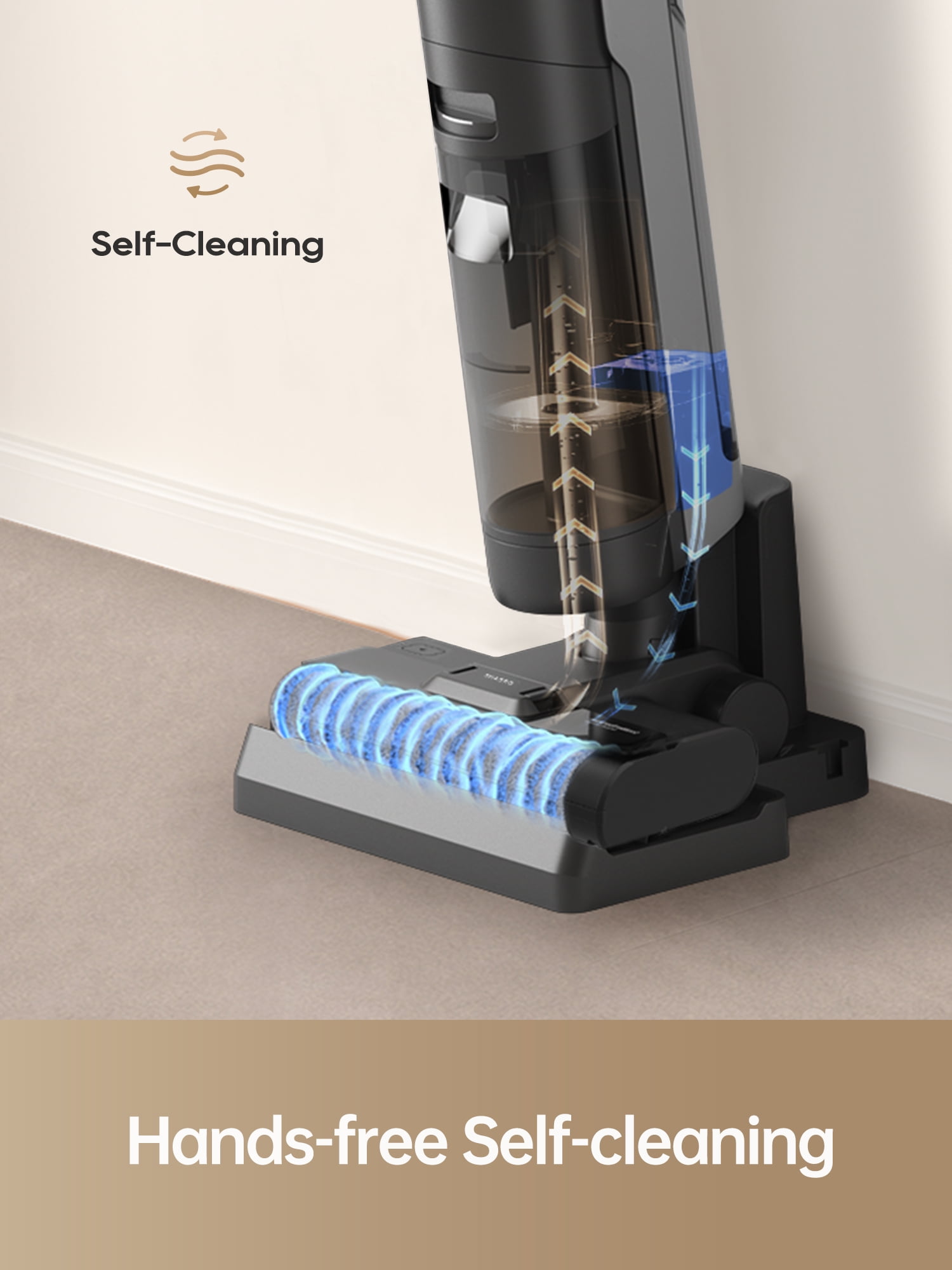 Dreame H12s Wet Dry Vacuum Cleaning Kit, Cordless Vacuum Mop for Hard Floors, Edge Cleaning with Dirt Detection, Hot Air Drying, Smart Floor Cleaner for Sticky Messes on Multi-Surfaces, 1 more Filter