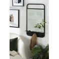 thumbnail image 6 of Kate and Laurel Decatur Hanging Wall Organizer with Hooks, Black 18x5x30, 6 of 8