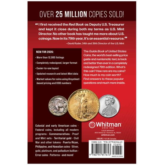Official Red Book The Official Red Book(r) a Guide Book of United States Coins, 2026, (Hardcover)