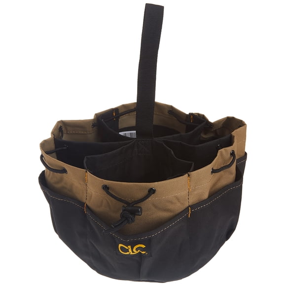 Bolsa tipo bombonera Custom LeatherCraft 1148 con cordón, 18 bolsillos
