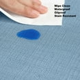 thumbnail image 6 of Home Bargains Plus Chambray Blue Café Hotel 70 inch Round Vinyl Dining Tablecloth with Flannel Backing, 6 of 9