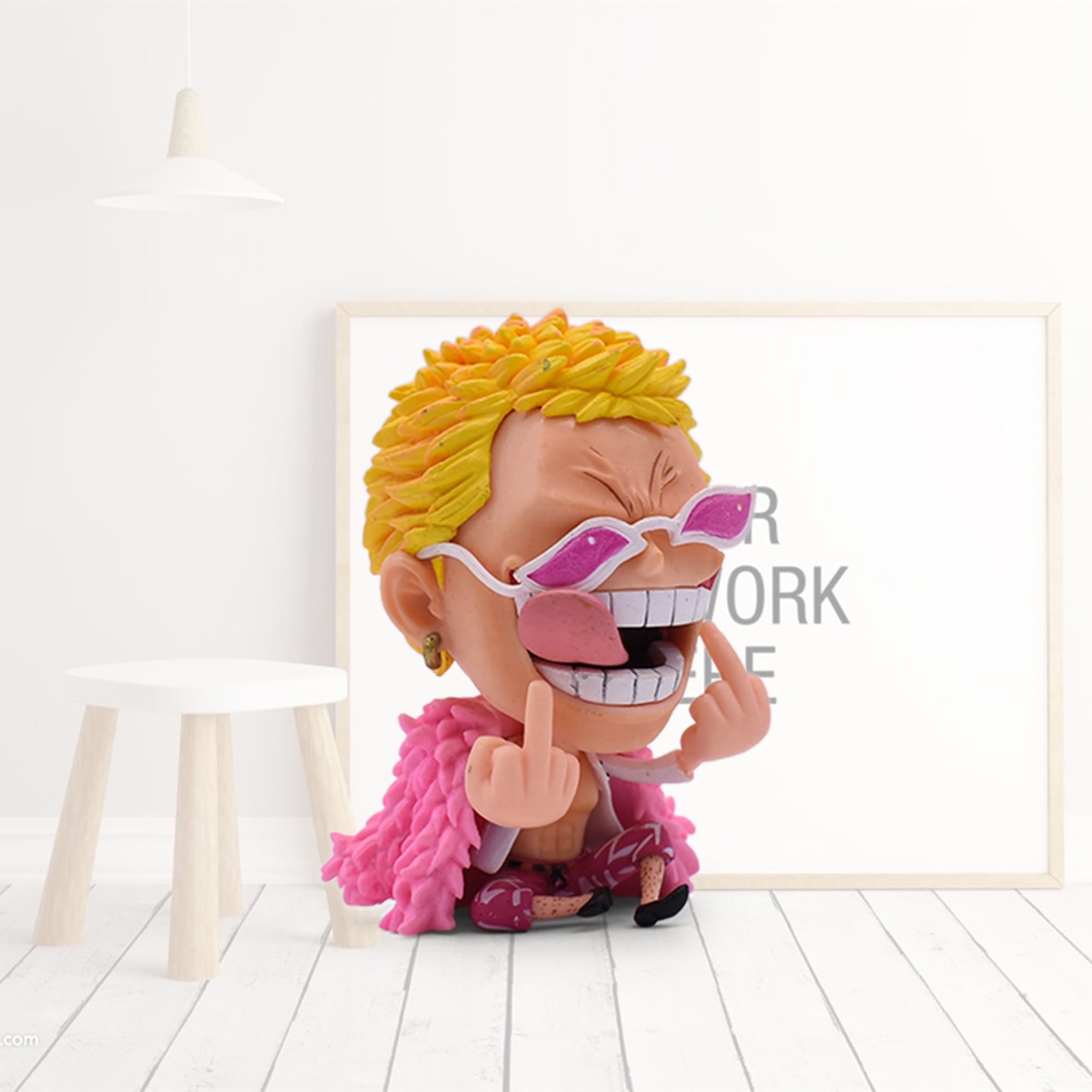 4" One Piece Action Figures Doflamingo Funning Face Anime Figurine GK