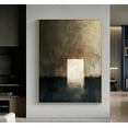 thumbnail image 3 of Handmade Gold Brown Color Oil Painting Wabi-Sabi Wall Art Abstract Textured Earth Tone Artwork Large Wall Decor For Living Room Unframed, 3 of 6