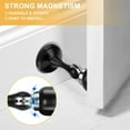 thumbnail image 5 of Magnetic Door Stoppers 2 Pack, Stainless Steel Door Stops for Wall and Floor Mounting, Door Holder Keep Door Open, No Drilling Door Stop with 3D Adhesive Tapes, Black, 5 of 8